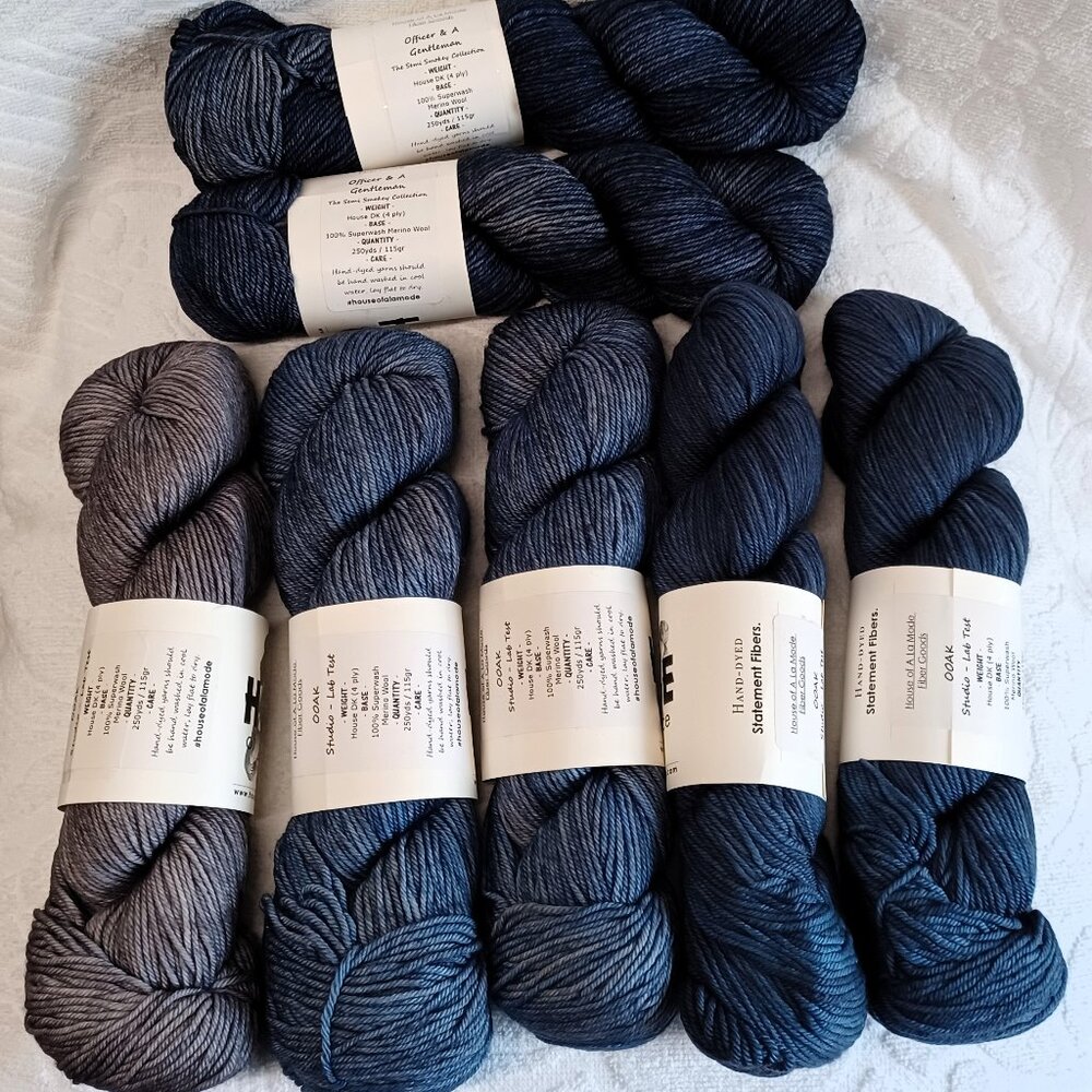 NWT RARE LE House of A La Mode DK Yarn Set - 7 Skeins - Indigo